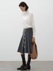Atelier Nine Double Waist Tuck Midi Skirt(Sk-5037)