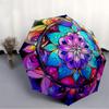 1pc Stained Glass Mandala Folding Umbrella | Elegant Design, Fashionable Accessory, Durable Construction, Sturdy Ribs yy251107018