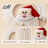 Hand Woven Wall Hanging Hand‑Woven Santa Claus Tapestry Hanging Christmas Decor with Atmospheric Ornament Tassels Boho for Kid Room Home