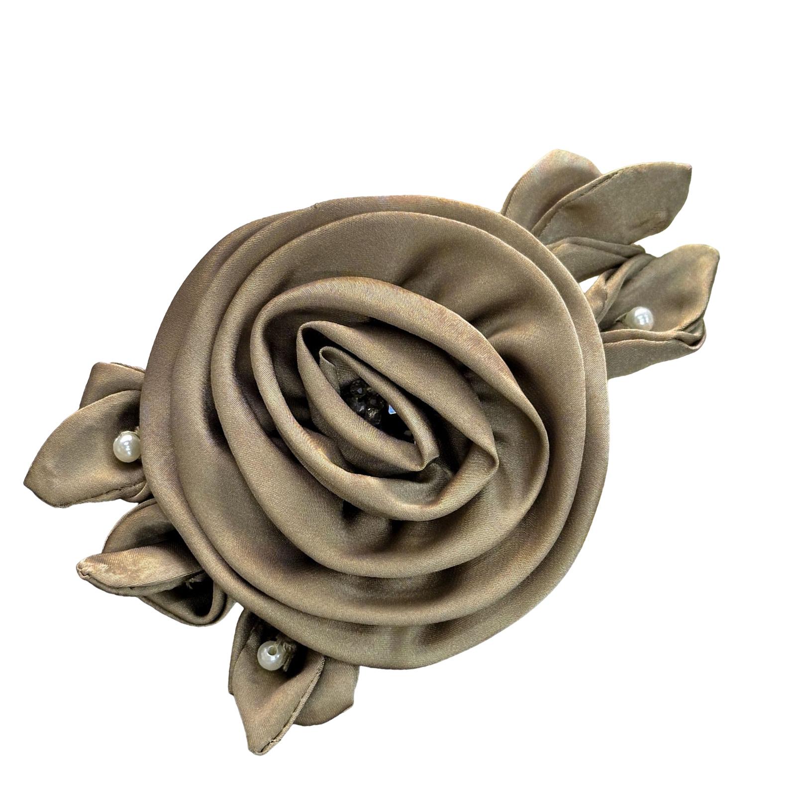 

Flower Appliques for Handmade Projects Costume Headband Party Hat Decors Oversized Flower Patches Garment Decoration хаки