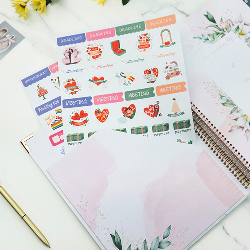 Wedding Planner Organizer Exquisite Bridal Planning Book Ideal Gift Large Capacity for Party Schedule Planning