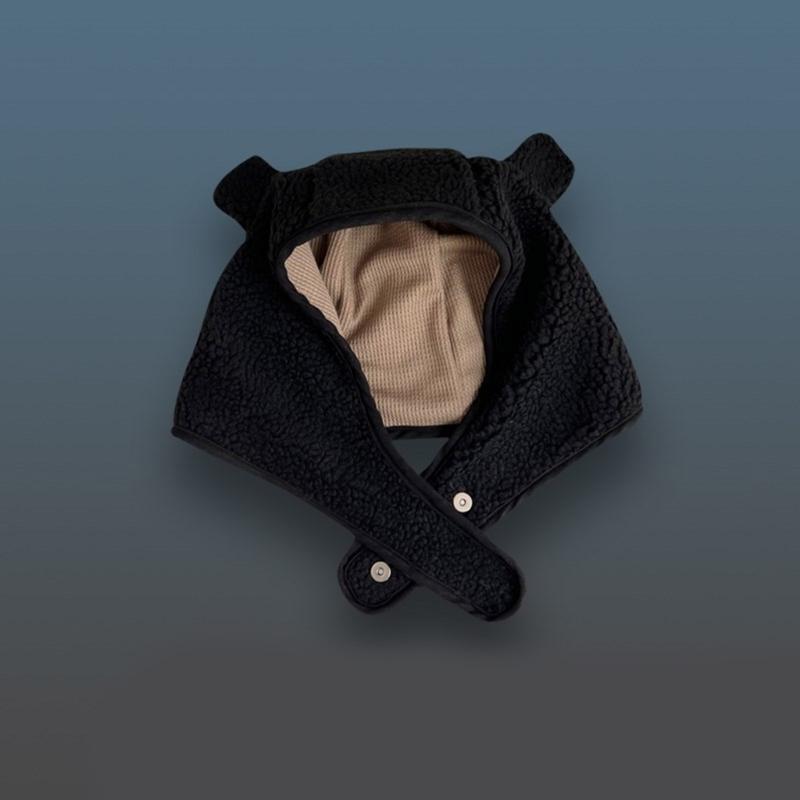 Breathable Head Cover with Button for Outdoor Sports Adjustable Hat with Horn Moisture Wicking Hat for Outdoor Activity