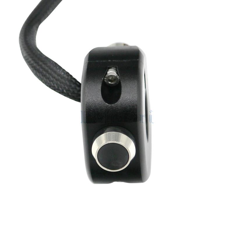 LMoDri Motorcycle 7/8" Momentary Latching Switch 22mm Aluminium Alloy Switches Motorbike  Handle Grips Reset