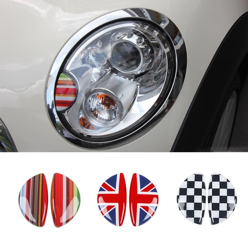 2ks Nálepky na ozdobu trysky světlometu pro Mini Cooper S One Clubman R55 R56 R57 R58 R59 Countryman R60 Car