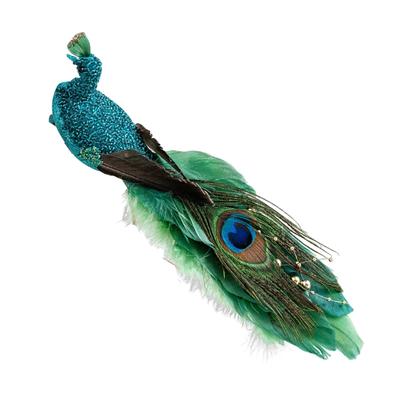 Realistic Foam Peacocks Decors For Christmas Tree Floral Arrangements And Garden Crafts J0MC