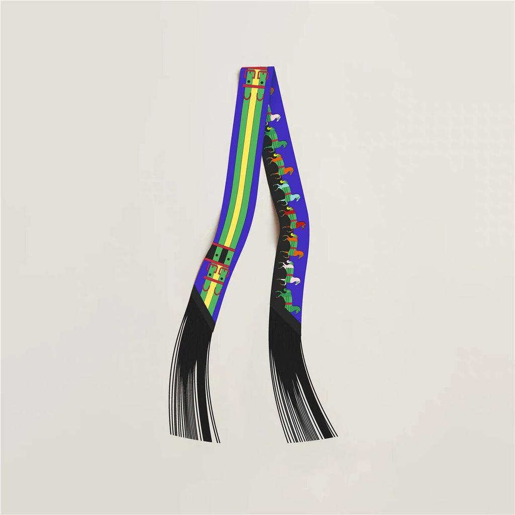 Dámská keprová hedvábná stuha v korejském stylu: Všestranný doplněk ke šále a tašce