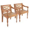 Day and Night - Day and Night Batavia Chairs 2 Units Solid Light Brown Mahogany Wood