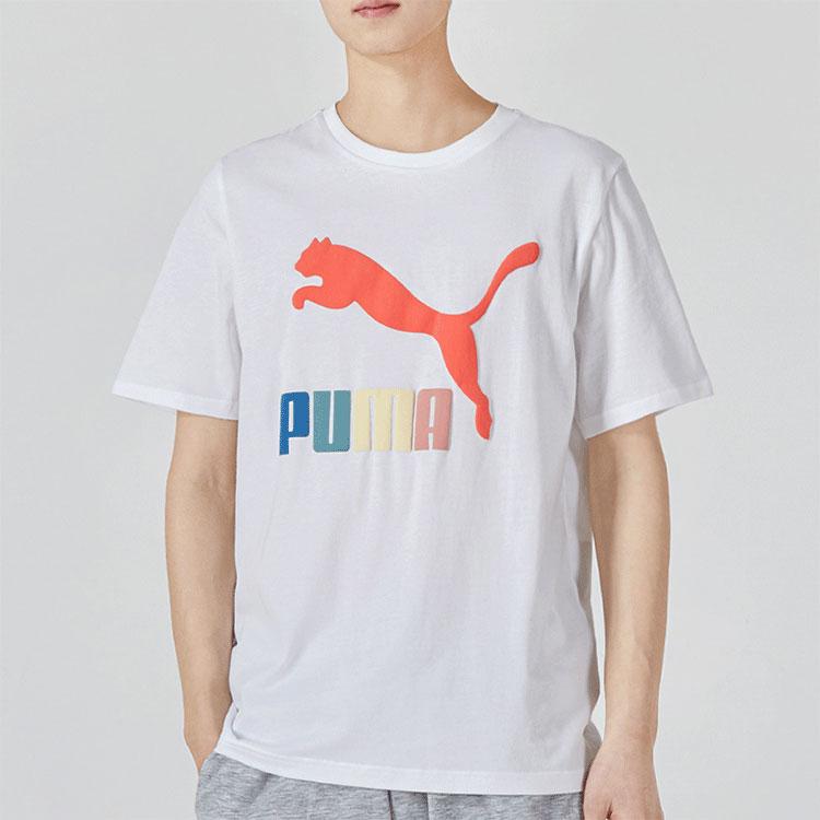 Puma Classics Logo Interest Tee Men Tops White 536344-02