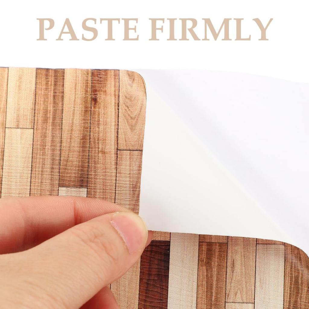 Ibasenice Puppenhaus 4 Miniatur Kinder DIY Holzmaserung Boden Mix and Match Bodenbelag Zubehör Böden, Teile, Dekoration, Platten,