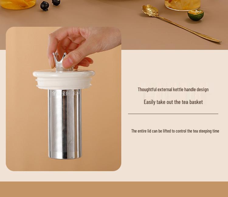 Multifunctional Automatic Glass Flower Tea Pot for Home or Office