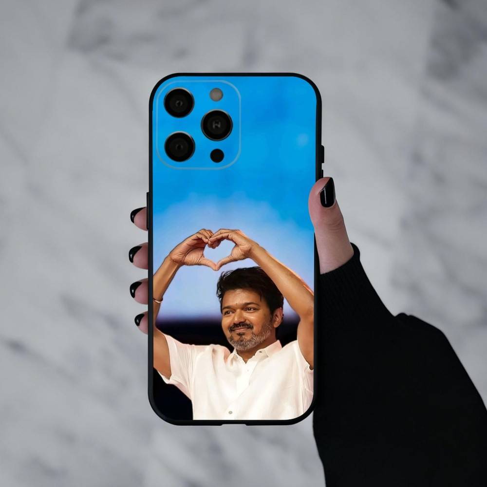 T-ThalaPathy Actor V-Vijay-Y  Phone Case For iPhone 17pro, 16,15,14,13,12,11 X XR Plus,Others Soft Black Cover