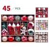 45PCS Gingerbread People Christmas Gingerbread Man European Style Plastics Christmas Tree Ornament DIY Painted Ball Multicolor