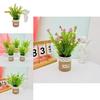Small Fabric Flower Pot Decor With Faux Greenery For Restaurant And Hotel Ambiance