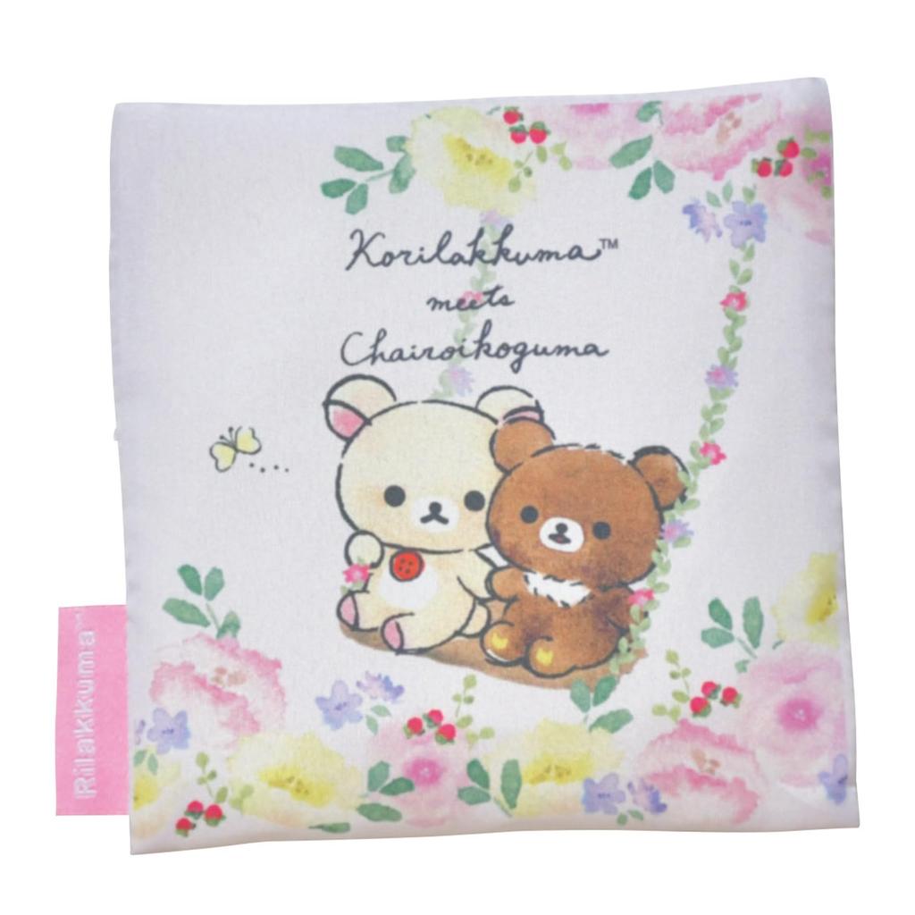 Marushin Eco Rilakkuma and Seek in a Flower Cute Made with Recycled 6505001600 Bag, "Hide Field" Merchandise, Polyester,