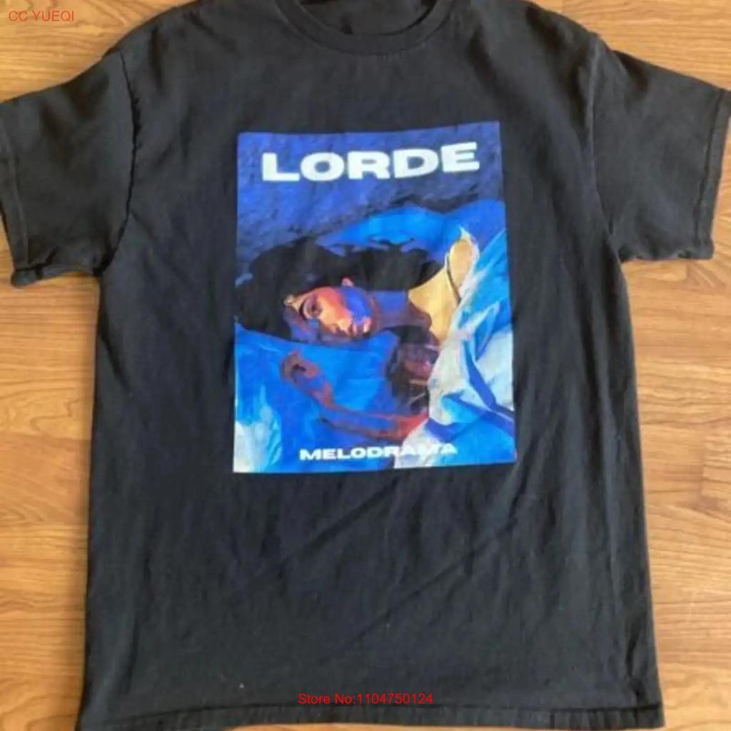 LORDE MELODRAMA 2025 Maglietta Nera in Cotone Vintage Tutte le taglie S 5XL HRL103 Vintage Lavata Stiloso Top Per l'Uso Quotidiano Versatile