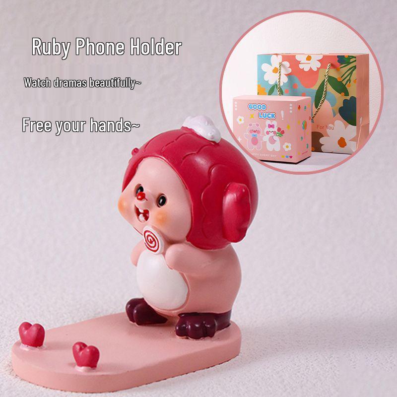 Cartoon Niedlicher Handy- & Tablet-Ständer: Kreatives Desktop-Ornament & Binge-Watching-Geschenk