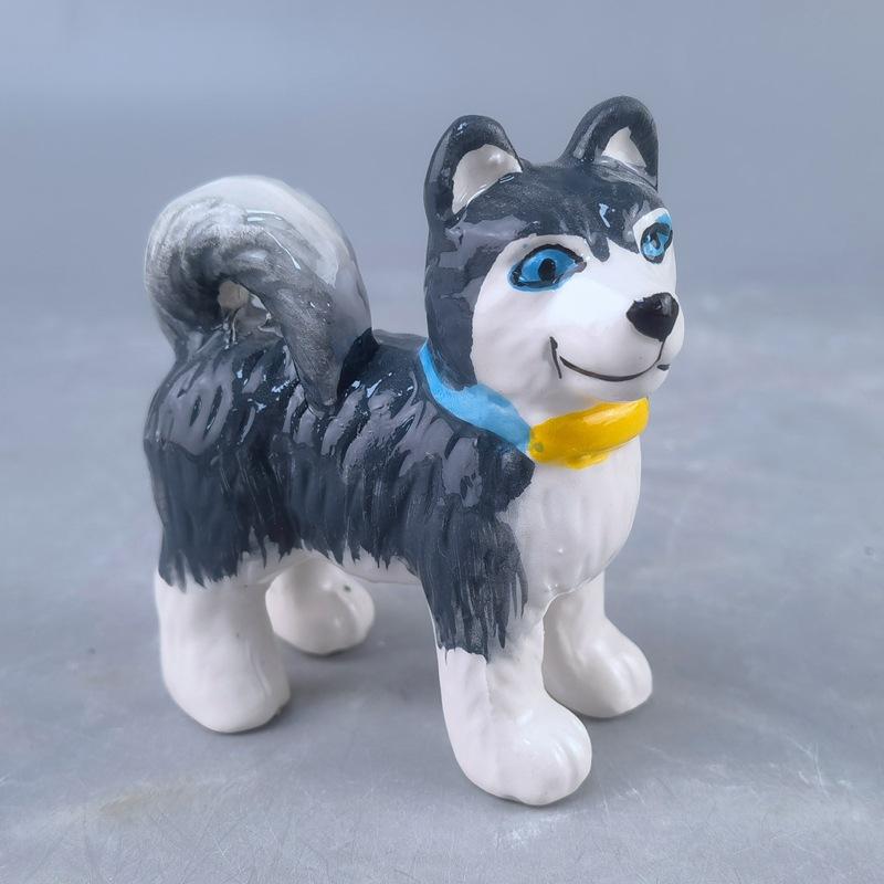 Corgi dog pepper bottle ceramic salt and pepper can hole salt and pepper bottle Hu salt bottle with bottom plug cartoon animal puppy seasoning bottle