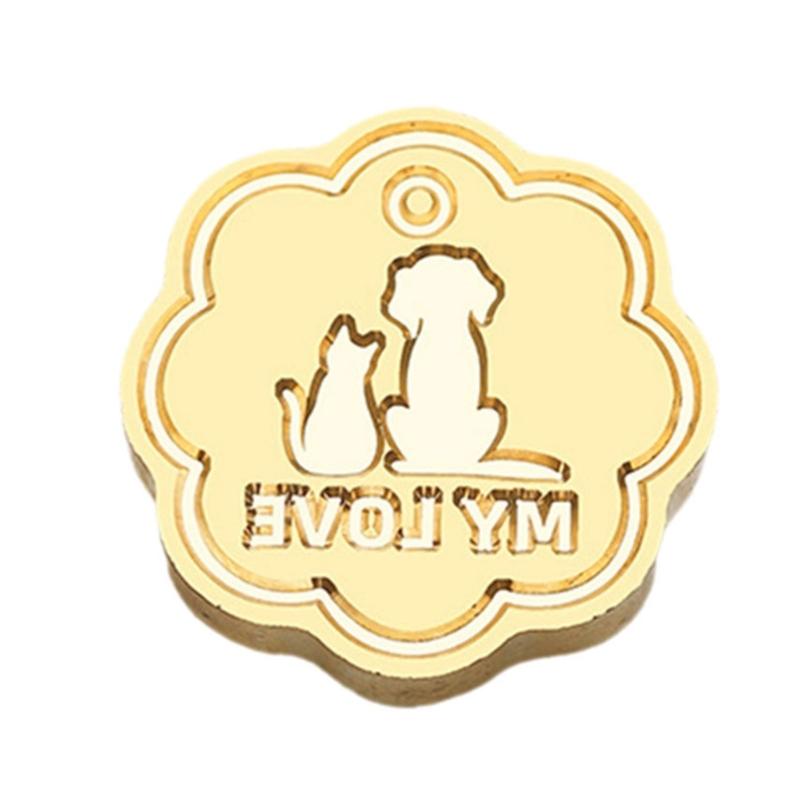 Cats Sealing Wax Stamp Pets Series Wax Seal Stamp Brass Head Dog Paws Seal Stamp for Scrapbooking Invitations Decoration