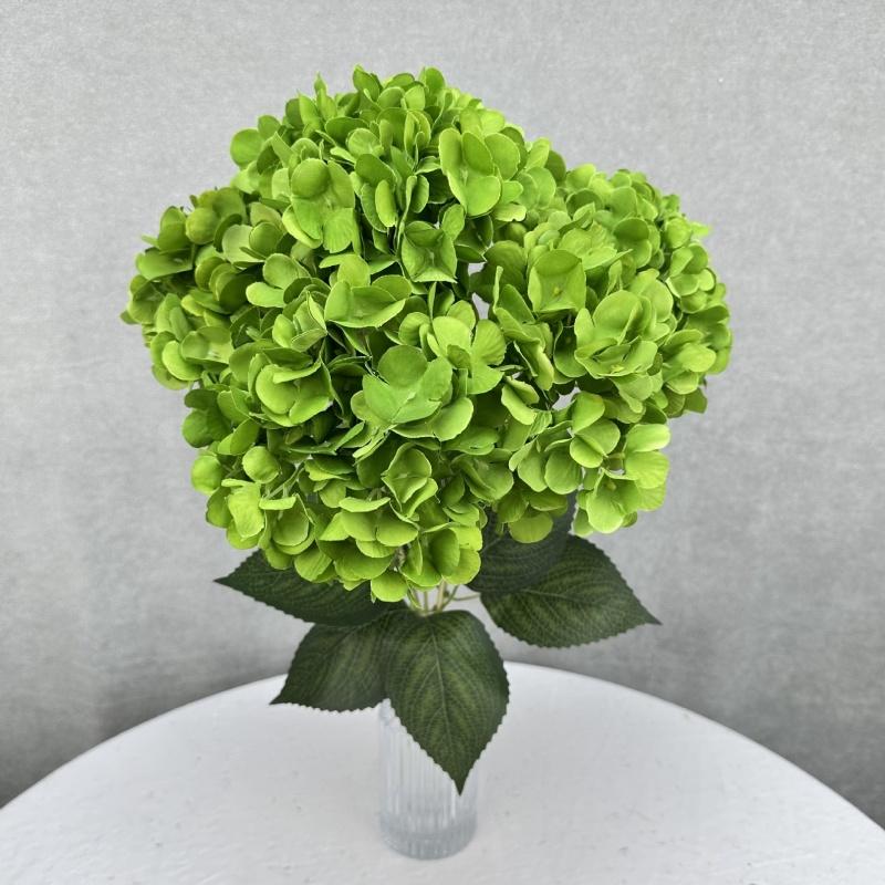 Hot Sale 5 Heads Artificial Hydrangea Bouquet Silk Hydrangea Burgundy Artificial Flowers Bouquet for Wedding Event Decoration