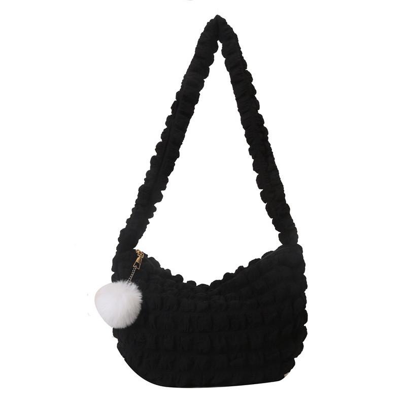 Versatile Trendy Canvas Dumpling Shoulder Bag For Everyday Style With Multiple Color Options