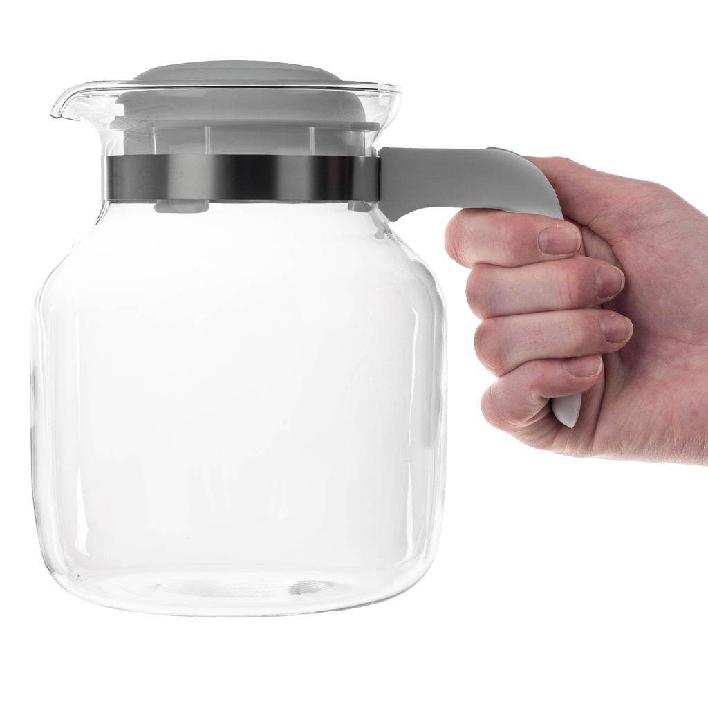 KADAX Dzbanek Żaroodporny Z Pokrywką Do Herbaty Szklany 1,5L