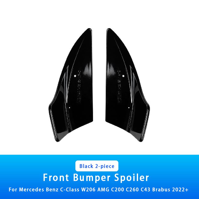 Front Bumper Spoiler Corner Protector Canard Diffuser Splitter For Mercedes Benz C-Class W206 AMG C200 C260 C43 Brabus 2022+