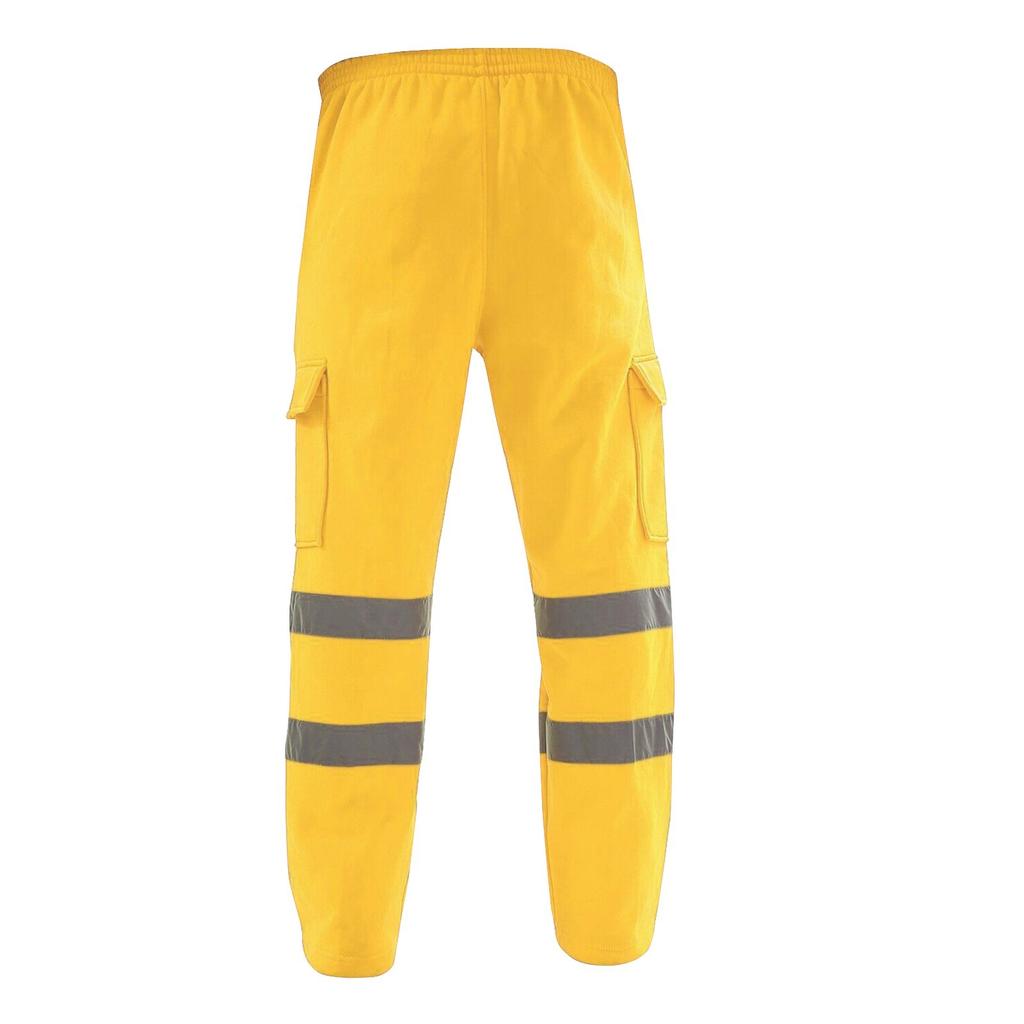 Herrenhose mit reflektierenden Streifen, Sanitär-Arbeiteruniform, Fleece, lässige Sporthose