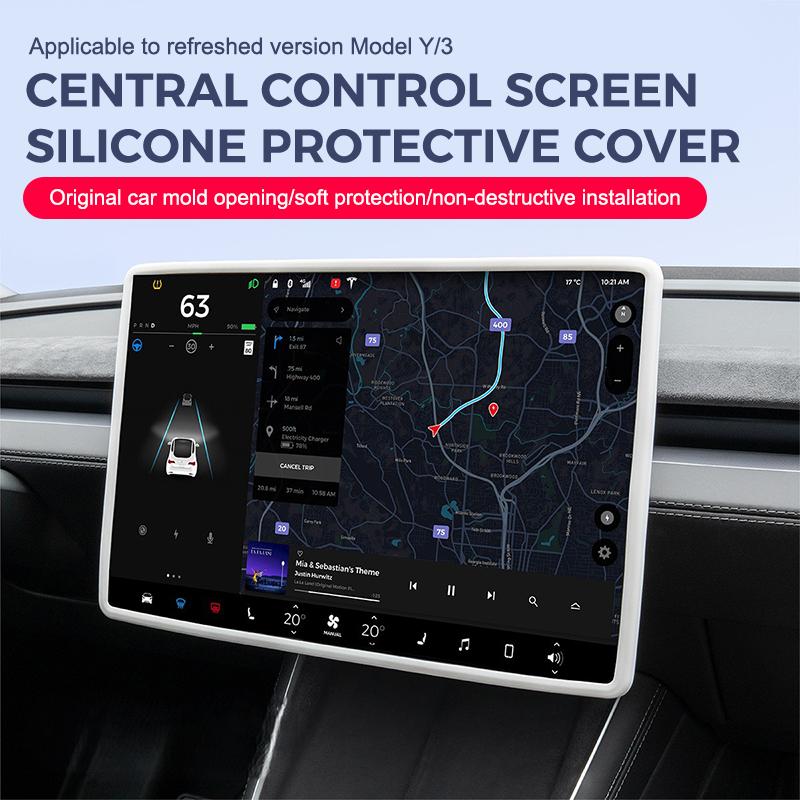 Silicone Central Control Screen Protective Cover For Refreshed Model 3 Y With Soft Protection And Non Destructive Installation