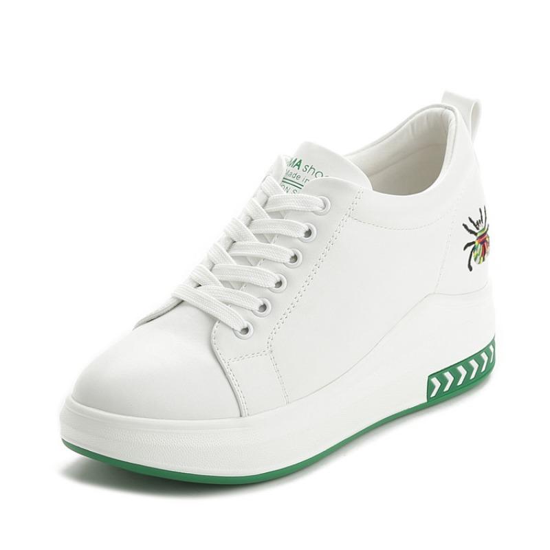 Women's Shoes New Thick-soled Inner Height Increase Casual Sports Single Shoes Women's Shoes Lace-up Student Shoes