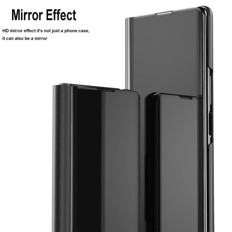 Smart View Spiegel Flip Case Für Samsung Galaxy A17 4G SM-A175F A 17 5G Buch Hülle Ständer Falten Stoßfest Capa Schale Coque Fundas