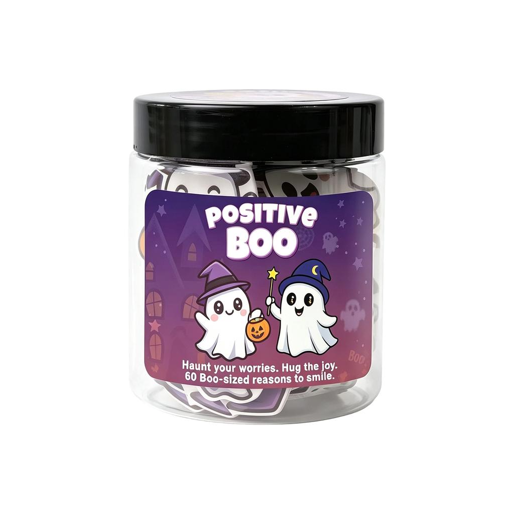 Halloween Positive Gift Jar for and Family - Holiday Container for Party Favors