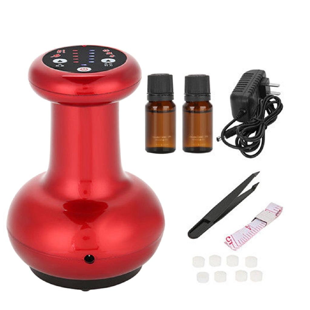 

Электрический скребковый массажер с нагревом Массаж всего тела Скребок Гуа Ша Баночный массаж Дренаж Похудение Машина красный