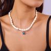 Collier pendentif étoile de mer coquillage style plage d'été pour femmes Choker fait main perles coquillage conque Bijoux fête Bohème