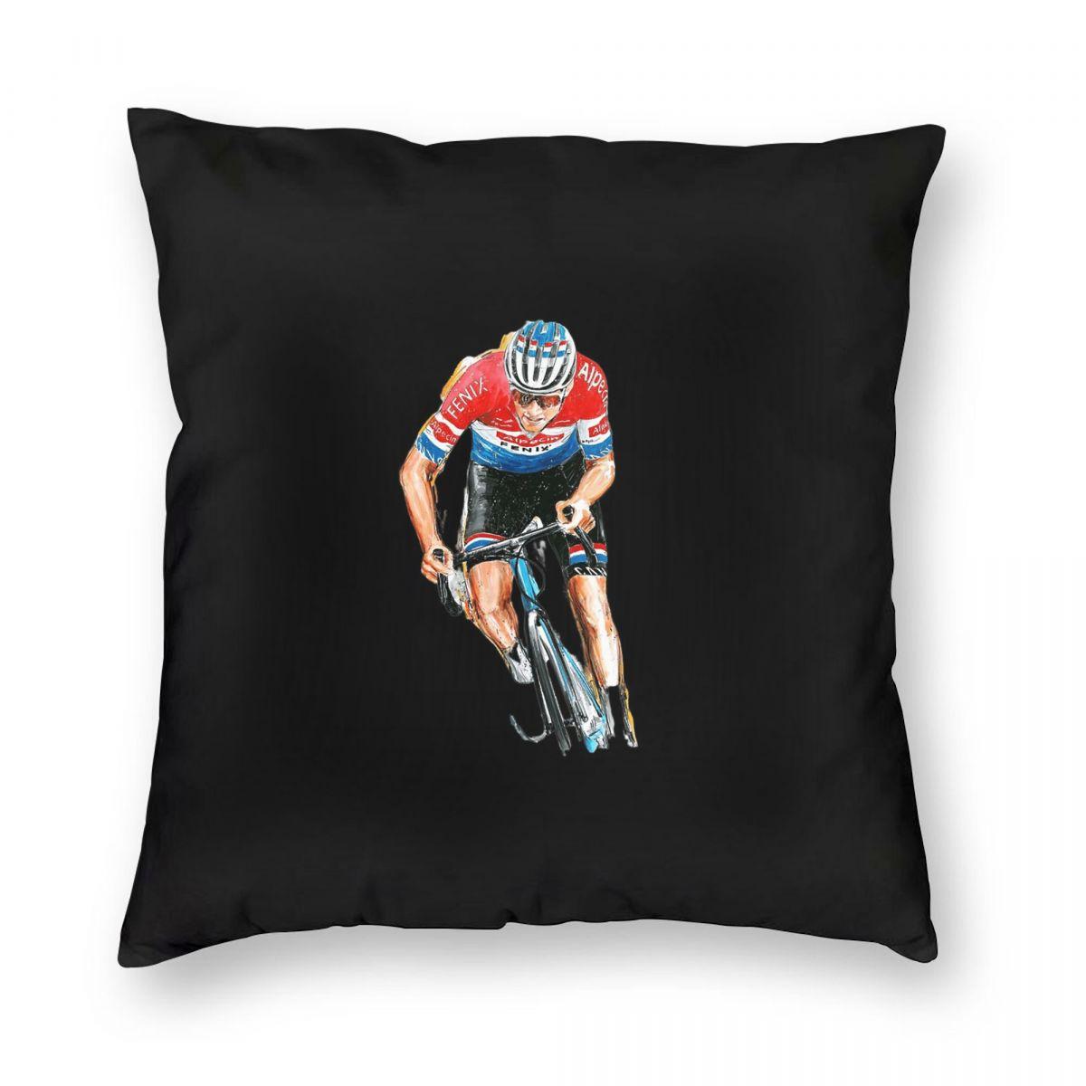 

Mathieu Van Der Poel Square Pillowcase Pillow Cover Cushion Throw Pillow for Home Bedroom Car 12x12Inch