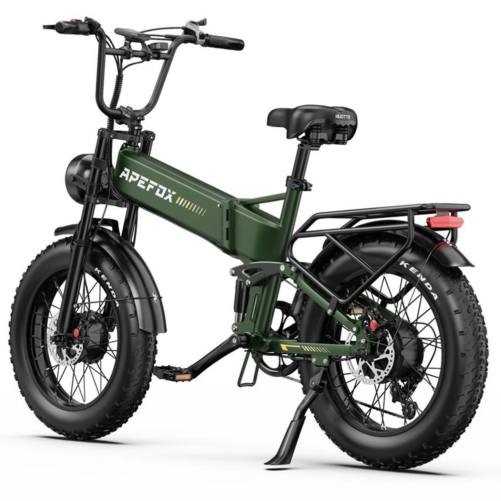 Skladací elektrický bicykel Apefox Rh20 2x 750W Motor 20"x4.0" Pneumatika 7-rýchlostný Terénny Elektrický Bicykel pre Dospelých 48V 22.5Ah Dvojité Hydraulické Kotúčové Brzdy