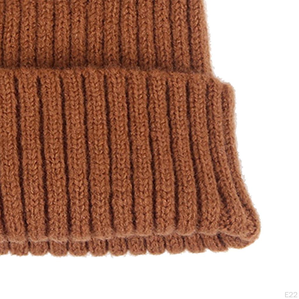 Knitted Winter Hat Beanie Soft Roll Up Edge Hats for Casual and Formal Occassion, a Size