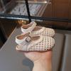 Korean Style Hollow Woven Princess Summer Sandals For Little Girls