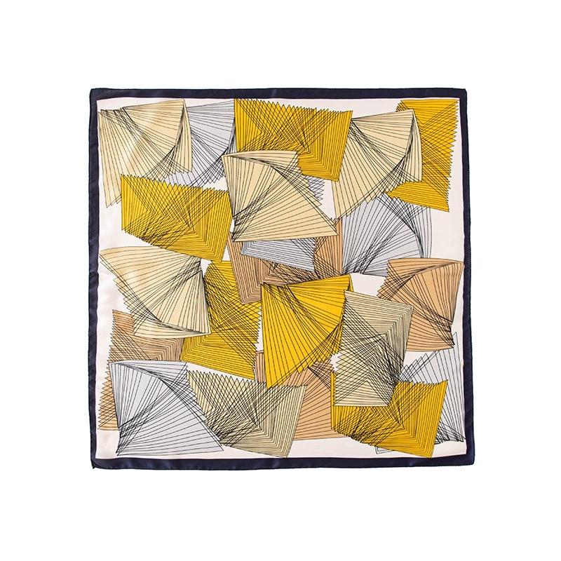 70Cm Small Square Simulated Silk Feminine Scarf Hijab Female Headband Kerchief Luxury Neck Tie Shawl Wrap