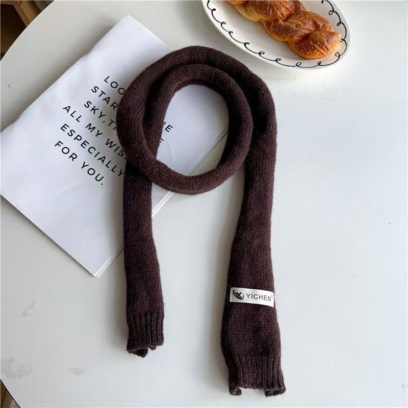 Fashion Blogger~ Korean ins Children's Small Scarf Autumn and Winter Foreign Style Fine Scarf Trendy Children's Babies Wear Scarves