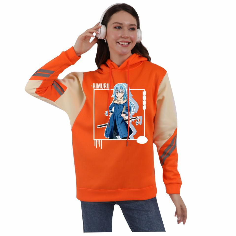 Reincarnated as a Slime Hoodie - Unisex Autumn/Winter Fleece Color Block Design