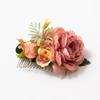 Bohemia Brides Wedding Flower Hair Comb Hairpin Bridesmaid Headdress Hair Combs Hair Accessories For Women Girls Floral Hairpins