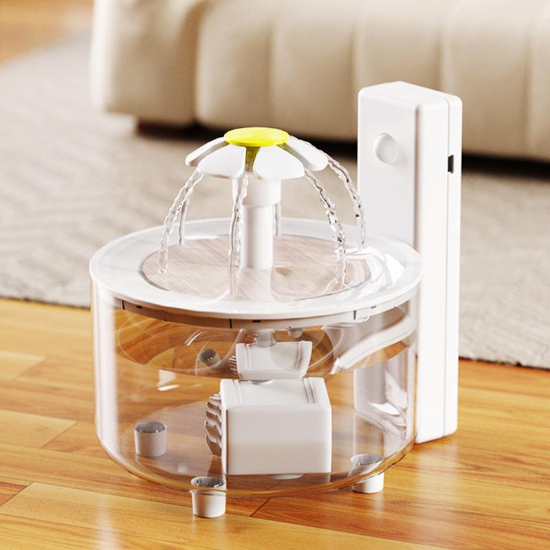 Cordless Cat Water Fountain Cat Fountains For Drinking 53Oz/1.5L Water Feeder Quiet Large Capacity With Motion Sensor For Indoor