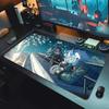 Gaming Mouse Pad with Antislip Base and Stitched Edges Anime Girl with Shark Print Desk Mat for PC Laptop Gaming