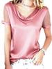 European 2026 Women's Loose Fit Rhinestone Mesh Top - Casual Short Sleeve with Dangling Collar