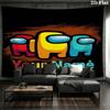Among Us Custom Name Wall Tapestry Aesthetic Wall Hanging Printed Fabric Blanket Decorative Tapestries for Bedroom Living Room Home Decor