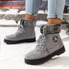 New Winter Women's Boots,Plush Fleece Lined Mid-Calf Snow Boots