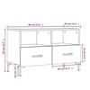 VidaXL Meuble TV Gris béton 80x36x50 cm Bois d'ingénierie 828976