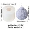 3D Relief Snowflake Ball Candle Silicone Molds Geometric Stripe Spherical Aromath Plaster Soap Resin Mold Christmas Decor Gifts