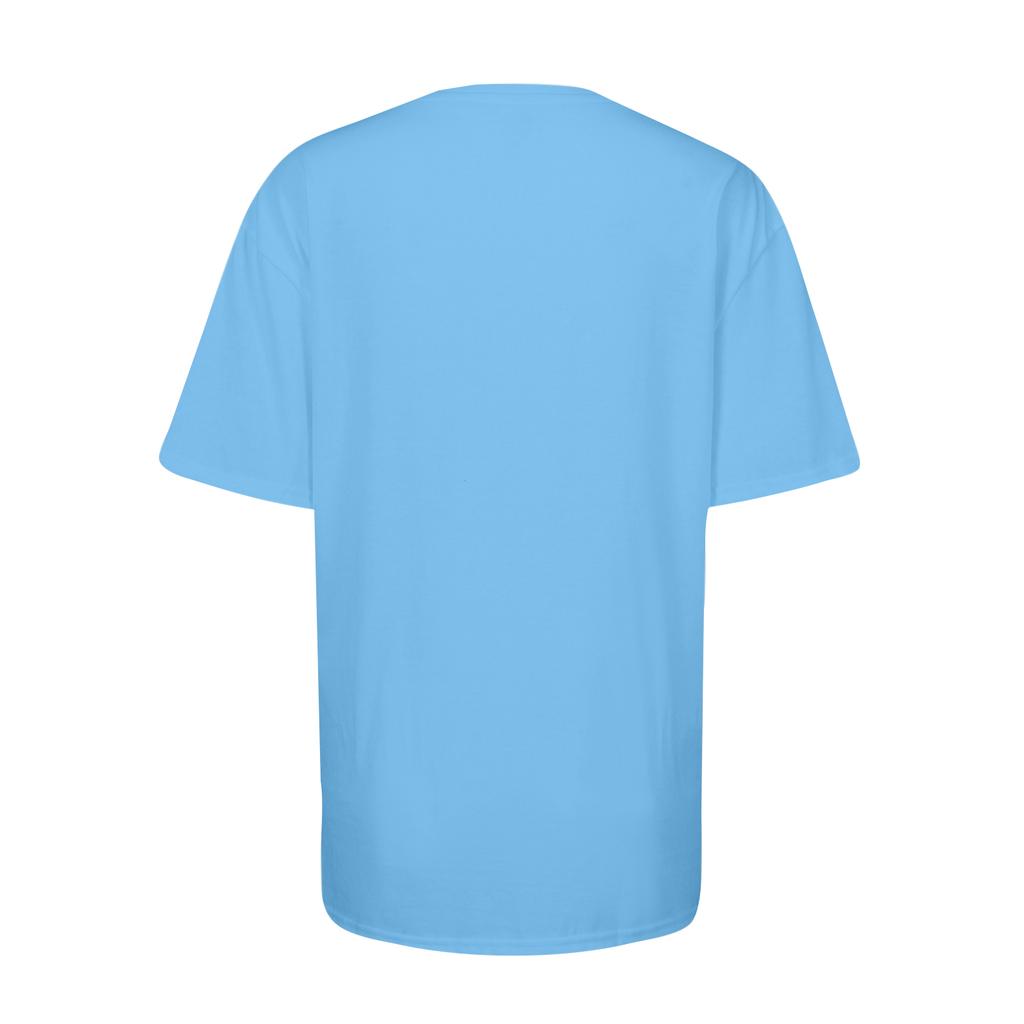 Women's Casual Halloween Breast Print T-Shirt Round Neck Pullover Short Sleeve Top