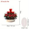Acrylic Christmas Ornament Seasonal Santa Claus Ornament 2d Acrylic Santa Claus 2d Reindeer Desktop Decoration For Home Decor
